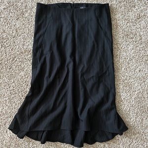 Vintage pinstripe pleated midi skirt - small